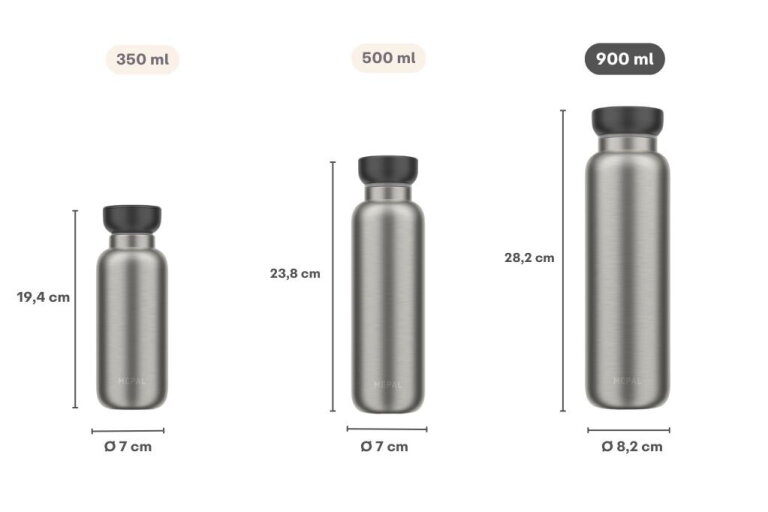 Mepal Isoleerfles Ellipse 900 Ml - Nordic Black