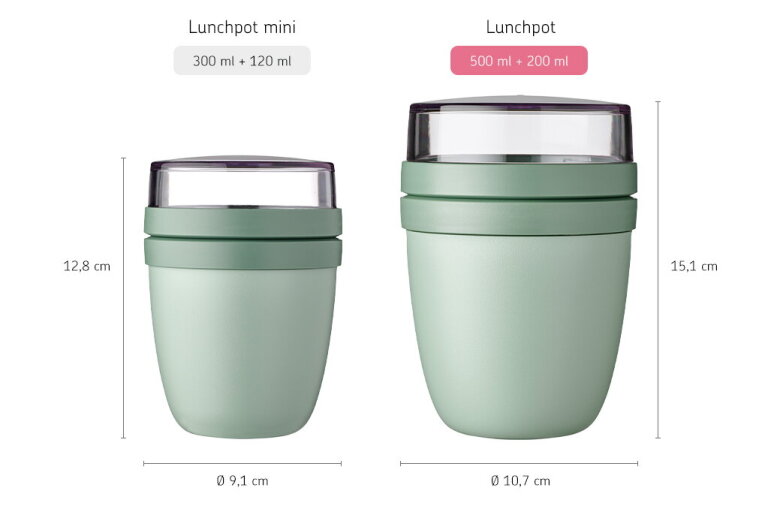 Mepal Lunchpot Ellipse Mini - Nordic Sage