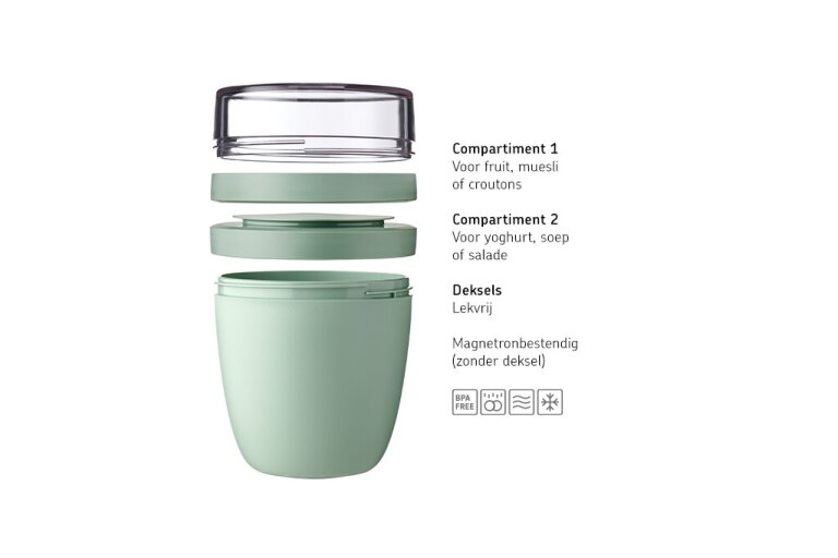 mepal Lunchpot Ellipse mini - Nordic sage