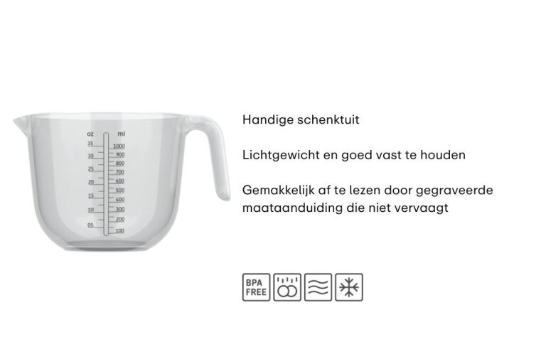 mepal Maatbeker Chef It 1000 ml - transparant