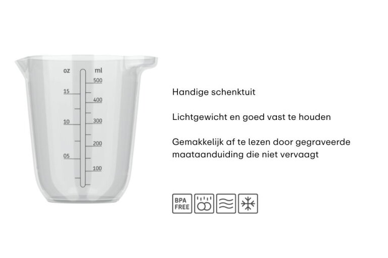 mepal Maatbeker Chef It 500 ml - transparant