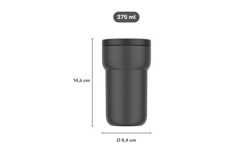 Mepal Reisbeker Ellipse 275 Ml - Nordic Black