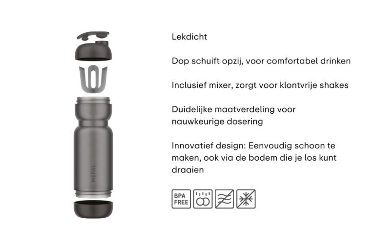 mepal Shakebeker 800 ml - Apple green