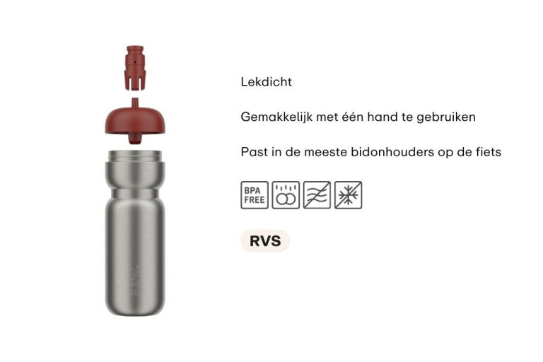 mepal Sportbidon Pull 800 ml - Ceramic white