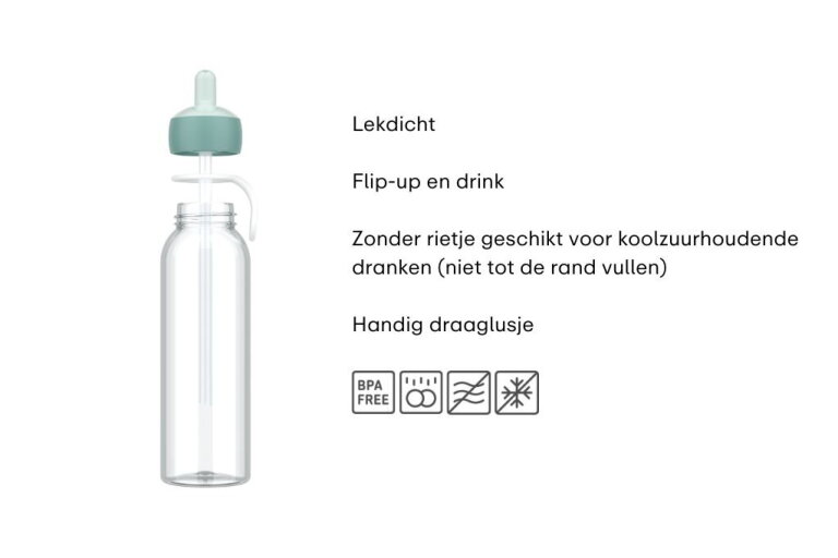 mepal Waterfles flip-up Campus 500 ml - blauw