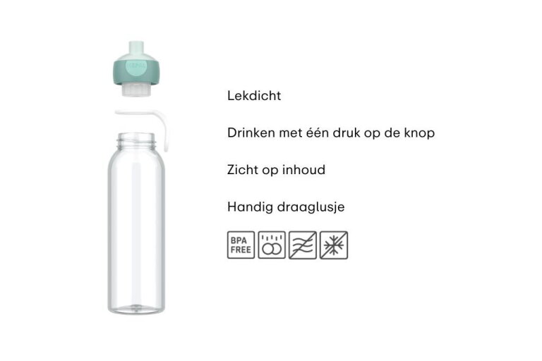 mepal Waterfles pop-up Campus 500 ml - turquoise
