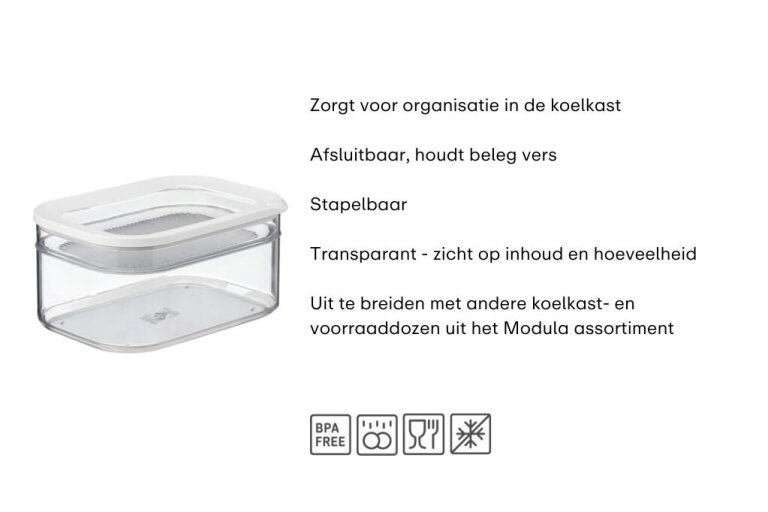 mepal Modula koelkastdoos 2-delig 2000 ml + 550 ml - wit