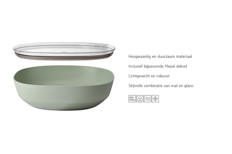 mepal Serveerschaal Silueta 4.0 l met deksel - Nordic black