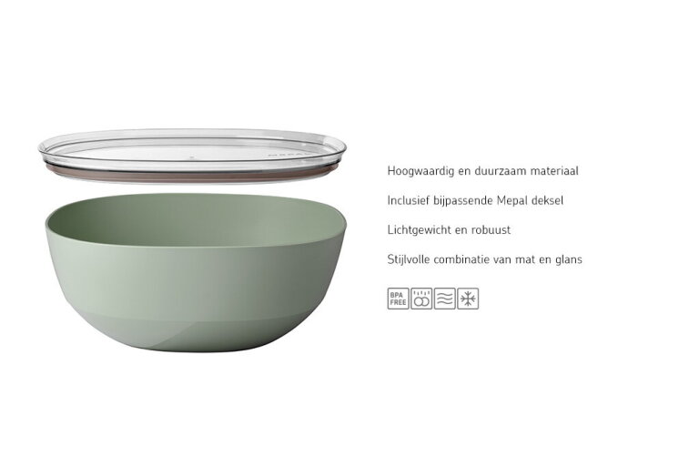 mepal Serveerschaal Silueta 5.0 l met deksel - Nordic black