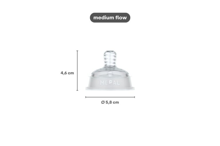 Mepal Set Flesspeen Mepal Mio 2-delig Medium Flow - Transparant