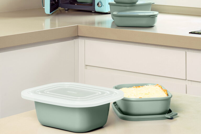 Mepal Set Multikom Cirqula Rechthoekig 1000 Ml 2 Stuks - Nordic Blue