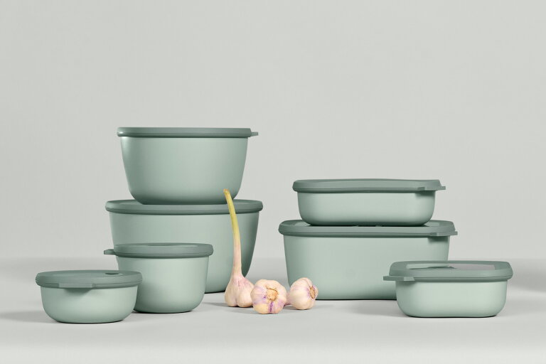 Mepal Set Multikom Cirqula Rechthoekig 1000 Ml 2 Stuks - Nordic Blue