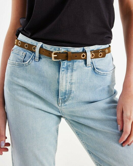mexx Basis belt eyelets brown