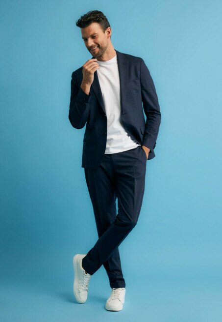 Mexx Blazer Geruit Navy