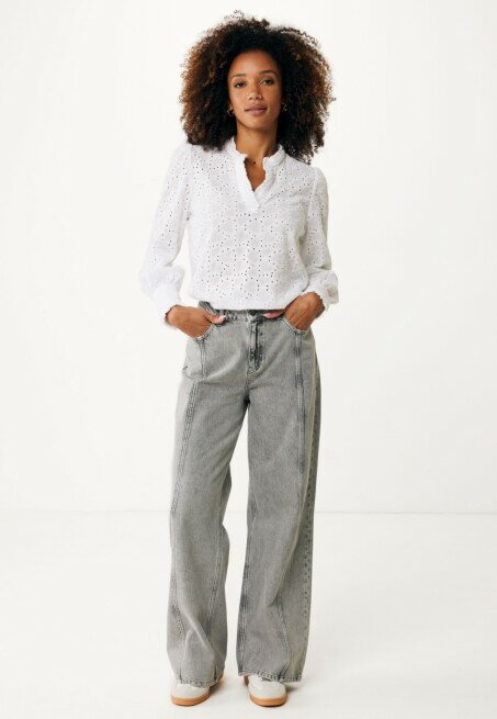 Mexx Blouse Broderie Anglaise Wit