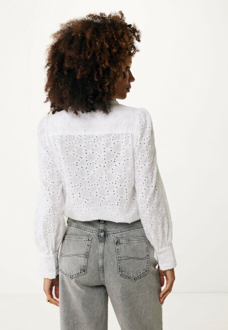 Mexx Blouse Broderie Anglaise Wit