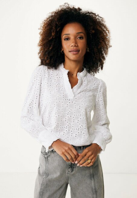 mexx Blouse Broderie Anglaise Wit