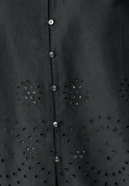 Mexx Blouse Broderie Anglaise Zwart
