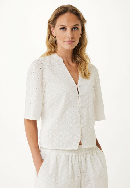 mexx Blouse Geborduurd Wit