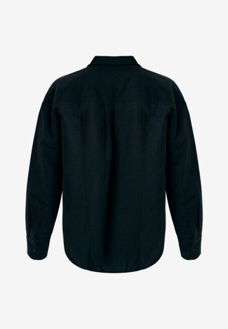 Mexx Blouse Linnen Zwart Lange Mouwen