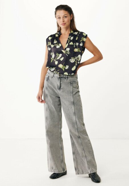 Mexx Blouse Met Perenprint Zwart