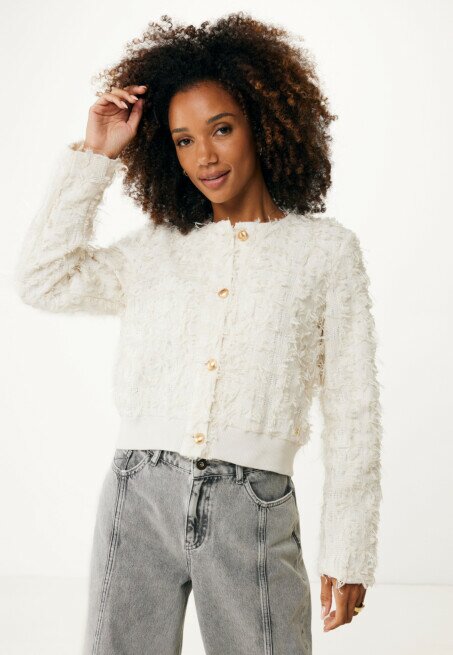 mexx Bomberjack Tweed Offwhite