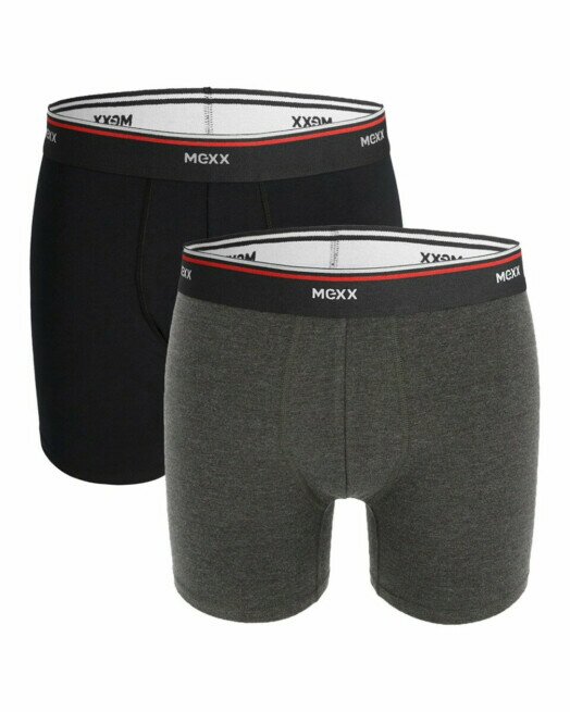 mexx Boxershorts 2-pack Zwart/Antraciet