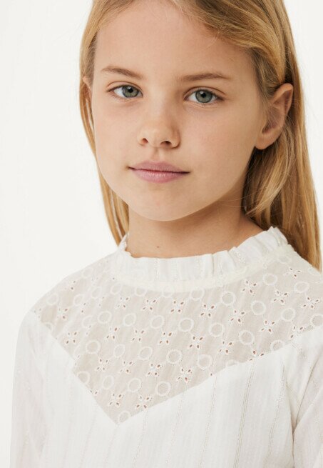 Mexx Broderie Jurk Off White