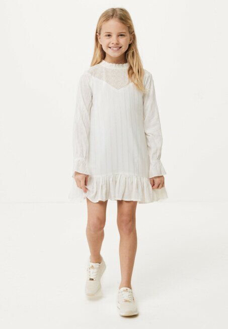 mexx Broderie Jurk Off White