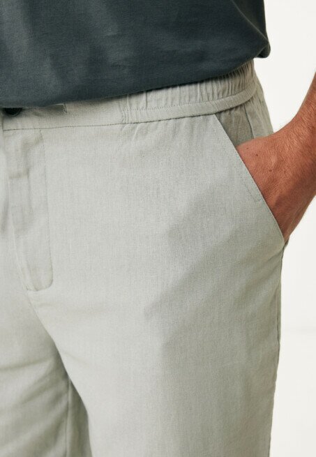 Mexx Broek Ethan Linnen Groen