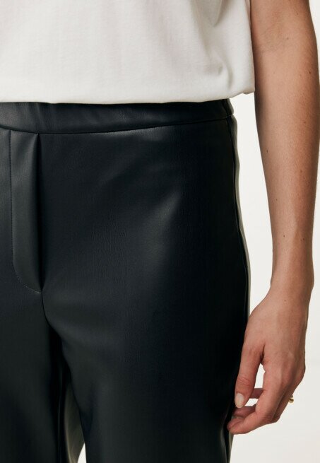 Mexx Broek Imitatieleer Zwart