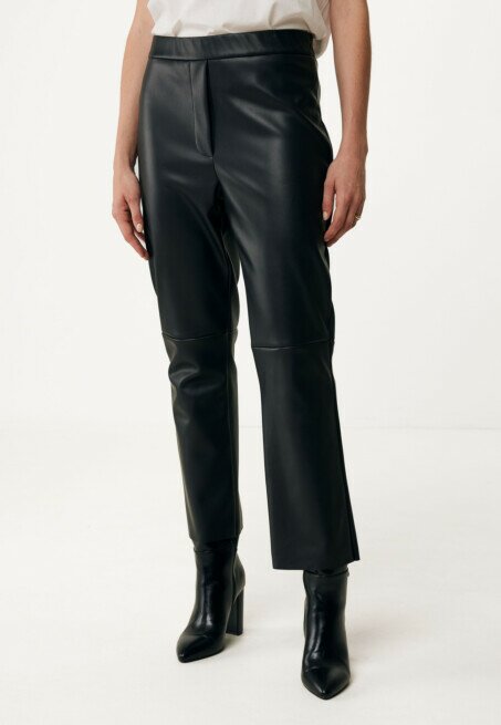 mexx Broek Imitatieleer Zwart
