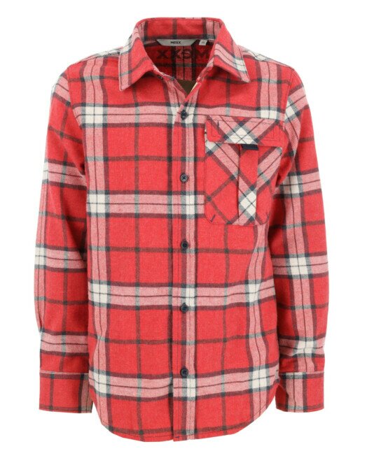 mexx Checked zip through shirt Red