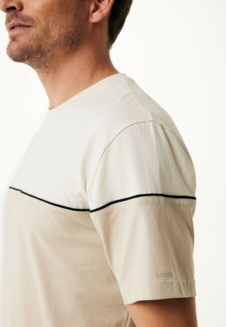 Mexx Colorblock T-shirt Regular Fit Sand