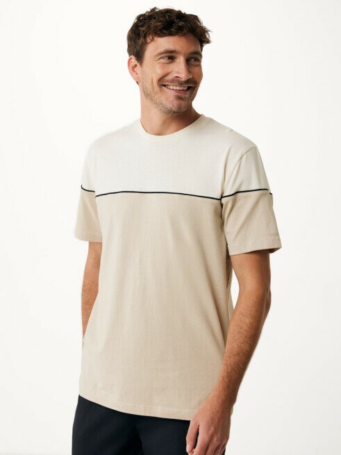 mexx Colorblock t-shirt regular fit Sand