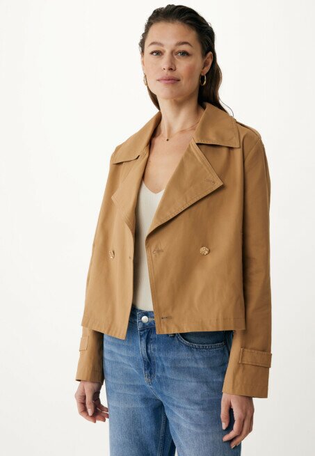 mexx Cropped Trenchcoat Camel