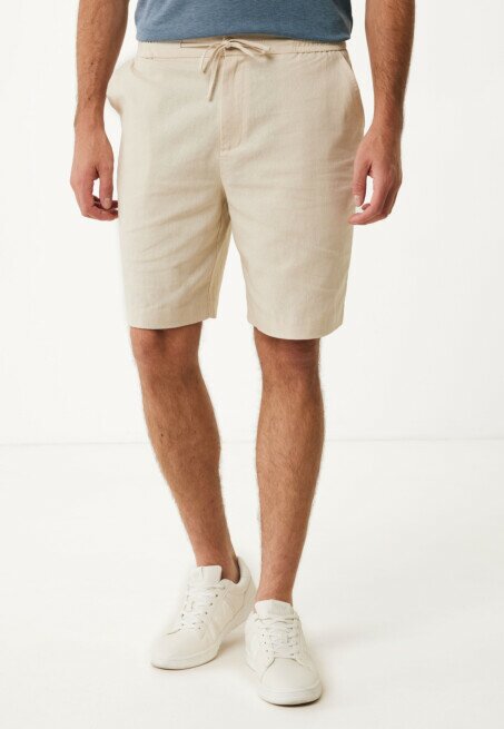 mexx Daniel Linen Shorts Greyish Sand