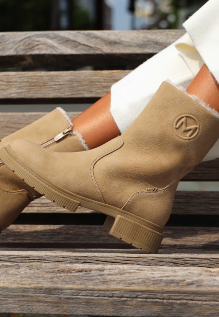 Mexx Enkellaars Polly Glad Donker Beige