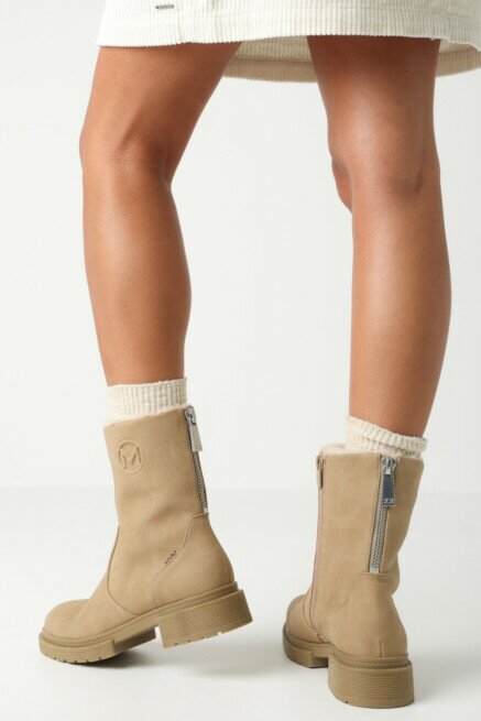 Mexx Enkellaars Polly Glad Donker Beige