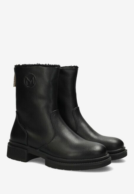 Mexx Enkellaars Polly Glad Zwart