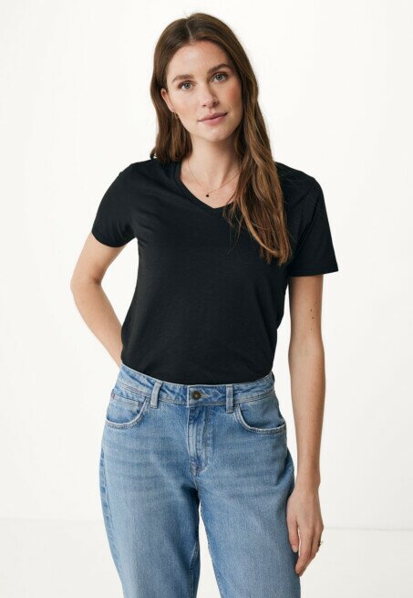 mexx FEMMIE Basic v-neck tee Black