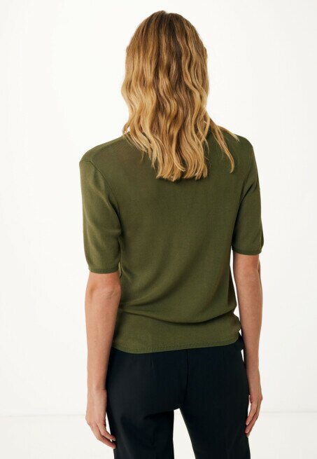 Mexx Gerbera Ajour Top Khaki Green