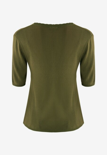 Mexx Gerbera Ajour Top Khaki Green