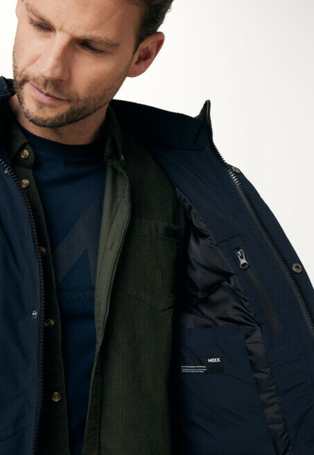 Mexx Gewatteerd Winterjas Met Capuchon Navy