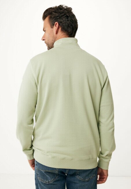 Mexx Half Zip Logo Sweater Light Green