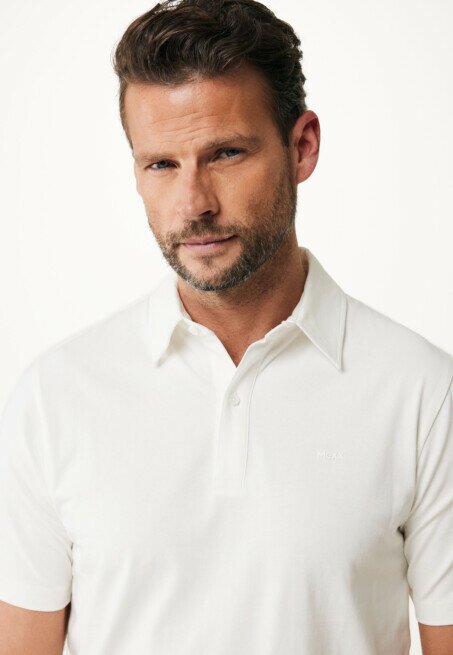 Mexx Kevin Basic Single Jersey Polo Off White