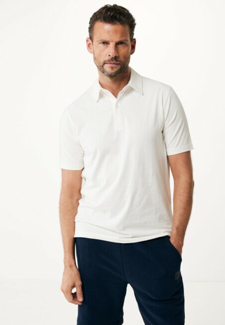 mexx Kevin Basic Single Jersey Polo Off White