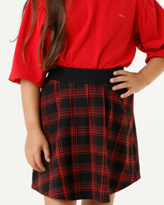 mexx Knitted check skirt Red