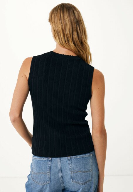 Mexx Lily Classic Ajour Tanktop Black