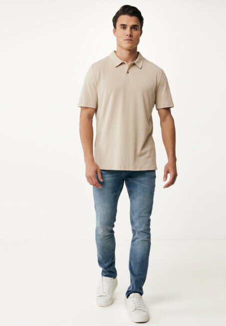 Mexx Linnen Blend Polo Sand